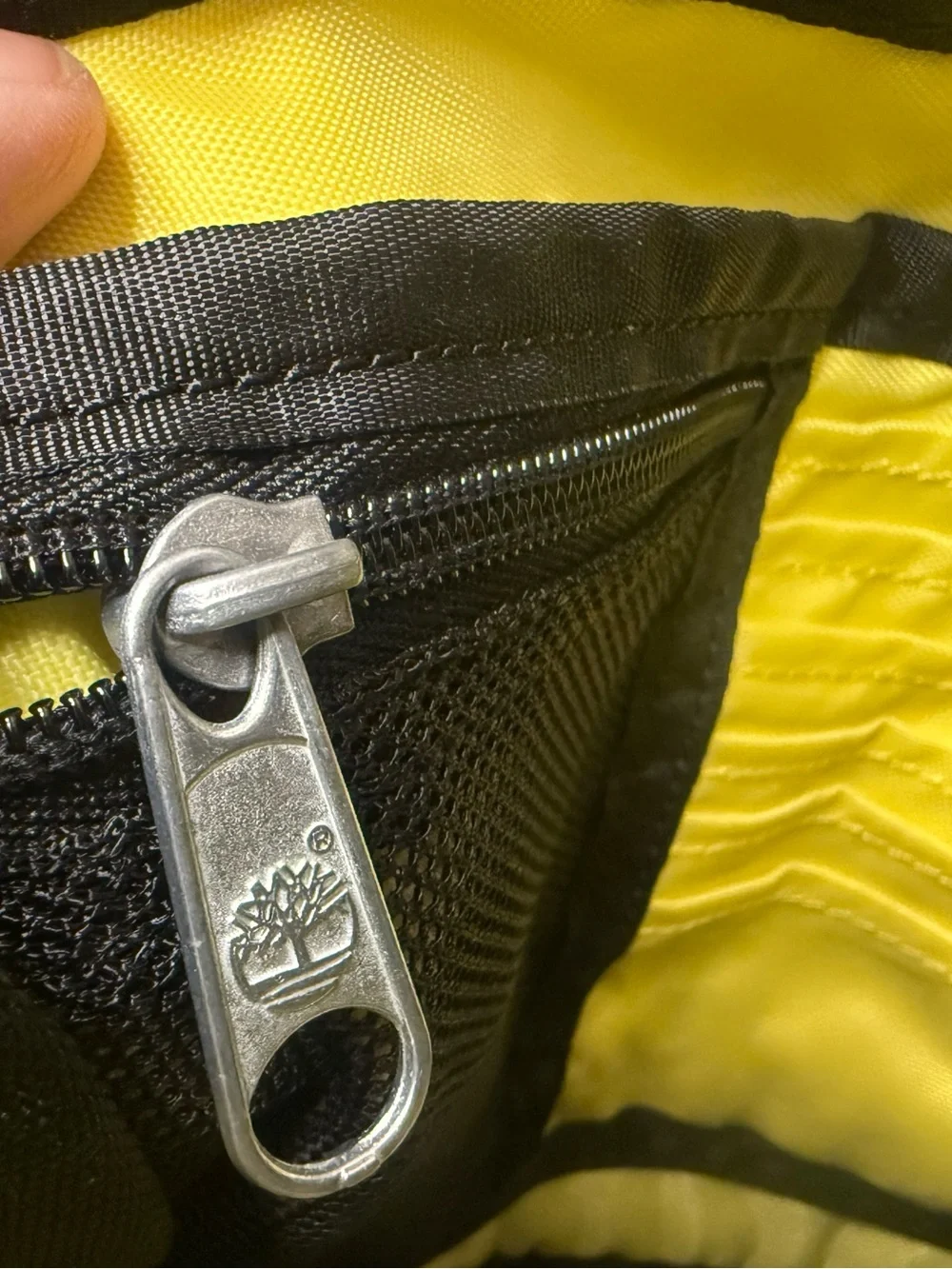 Timberland S/M Travel Bag Black and Yellow Multiple Zippered Pockets